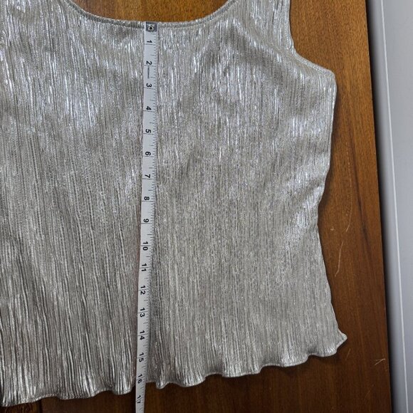 Cachet Evening Jacket & Tank Platinum Open Front with Sparkle Button Closure - Picture 11 of 11